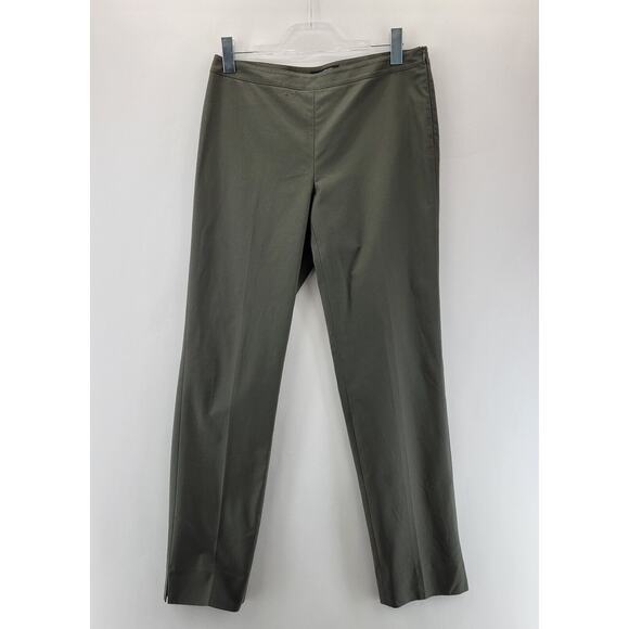 Lafayette 148 Dress Pants Size 6 Straight Leg Ankle Mid Rise Slate Gray Designer - Picture 1 of 10